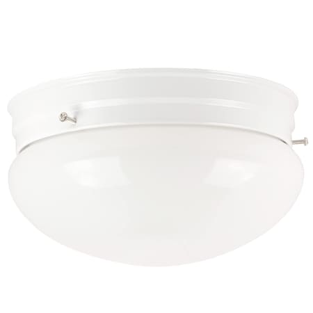 Sunlite 6-in Decorative Mushroom Style Ceiling Fixture, White Finish, White Glass 04490-SU